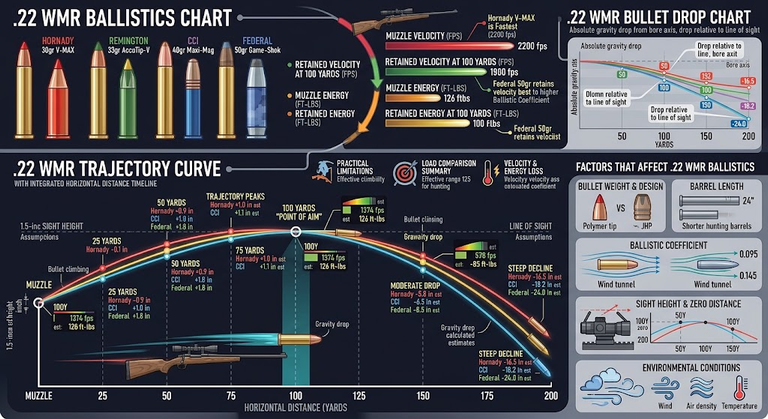 5.56 Ballistics: Bullet Drop And Trajectory Chart
